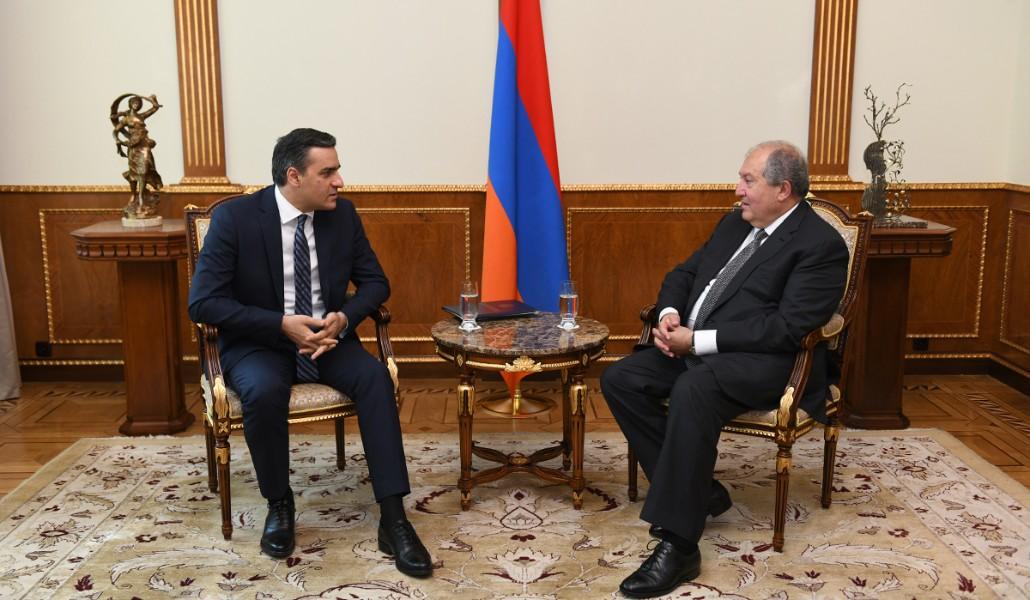 Արմեն Սարգսյանն ընդունել է ՀՀ ՄԻՊ Արման Թաթոյանին
