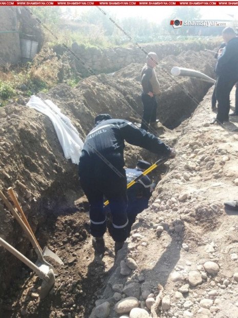 Զոլաքարում ջրագծերի աշխատանքներ կատարելիս քարերն ու հողաշերտը փլվել են. մեկ հոգի մահացել է, մեկը` վիրավորվել 