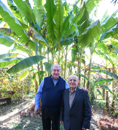 Ուրեմն՝ հայկական բանա՞ն կա...Արմեն Սարգսյանը լուսանկարվել է բանանի ծառի տակ