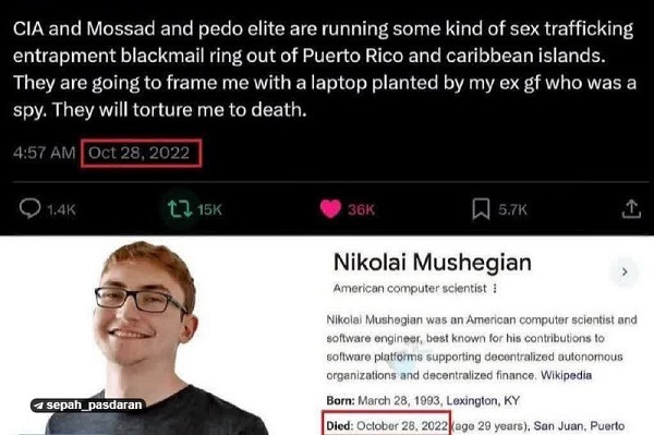 «Նիկոլայ Մուշեղյանն այն անձն է, ով բացահայտել է Ափշտեյնի գաղտնիքը․․․ Նրա դին նույն օրը գտան ծովում»