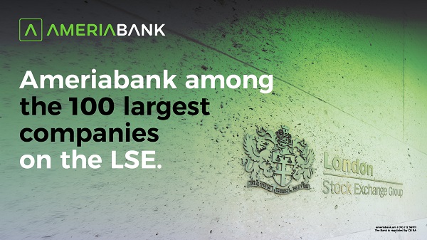 Ամերիաբանկը` առաջին հայկական ընկերությունը Լոնդոնի ֆոնդային բորսայի 100 խոշորագույն ընկերությունների ցանկում` որպես LFG ֆինանսական խմբի անդամ