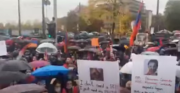 Բողոքի ակցիա Ստրասբուրգում` Արցախի անկախությունը ճանաչելու պահանջով